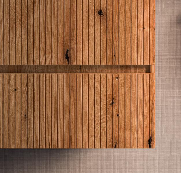 Sanibell Proline 100 m&oslash;bels&aelig;t m/lameller og 2 skuffer - Urban eg