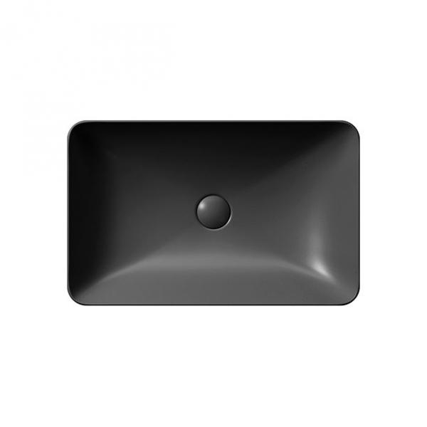 GSI Pura 60 fritst&aring;ende bowlevask - Firkantet - Uden overl&oslash;b - Ardesia