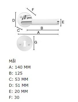 Beslagsboden Design indend&oslash;rs d&oslash;rgreb - Krom/hvid
