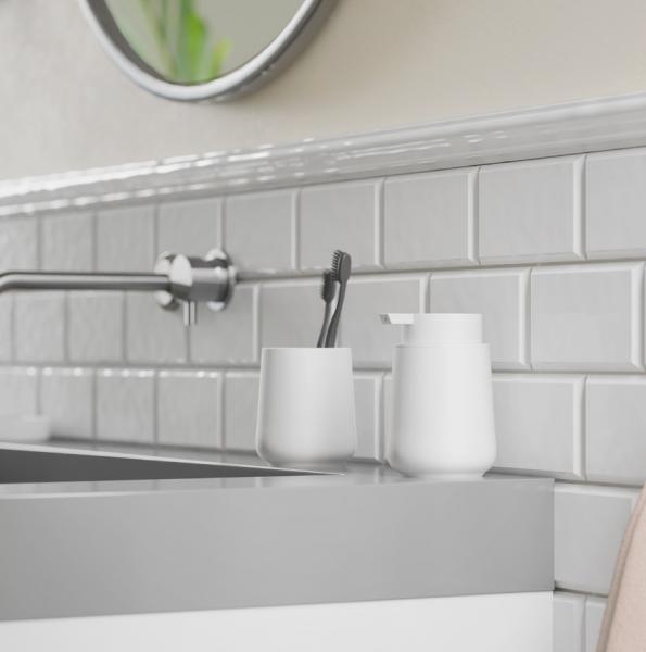 Beslagsboden s&aelig;bedispenser t/bord - Mat hvid