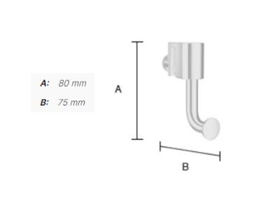 Smedbo Sideline h&aring;ndkl&aelig;dekrog til glasv&aelig;g - Krom