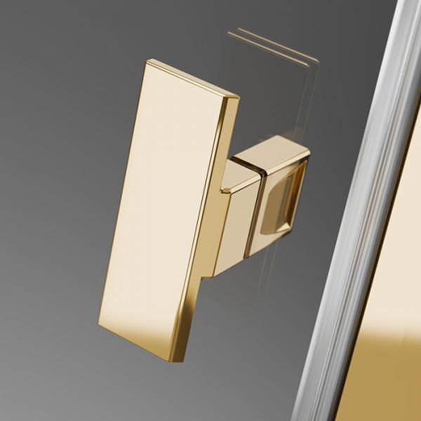 Str&oslash;mberg Noma 45 svingd&oslash;r m/sidepanel 1000mm - Venstre - Poleret messing