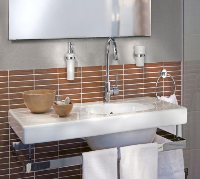 Smedbo Home s&aelig;bedispenser - Krom/mat glas