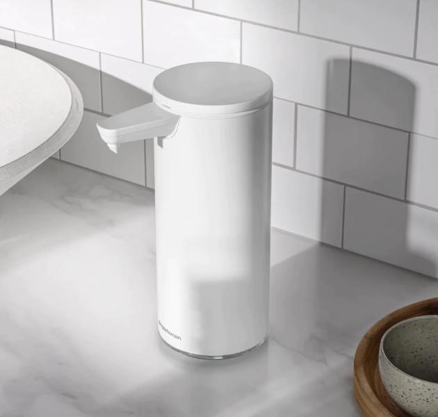 Simplehuman s&aelig;bedispenser m/sensor - Hvid