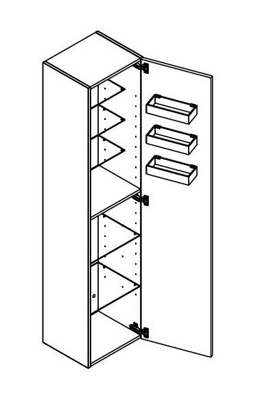 Dansani Luna Urban h&oslash;jskab 40 - H&oslash;jreh&aelig;ngslet - Varm eg