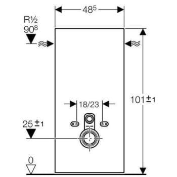 Geberit One v&aelig;gh&aelig;ngt toilet m/s&aelig;de og hvid Monolith cisterne