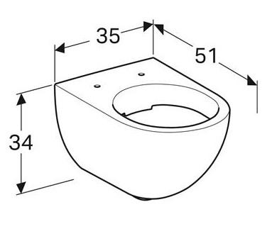 Geberit Acanto toiletpakke m/Keratect, s&aelig;de, lav cisterne og hvid betjening