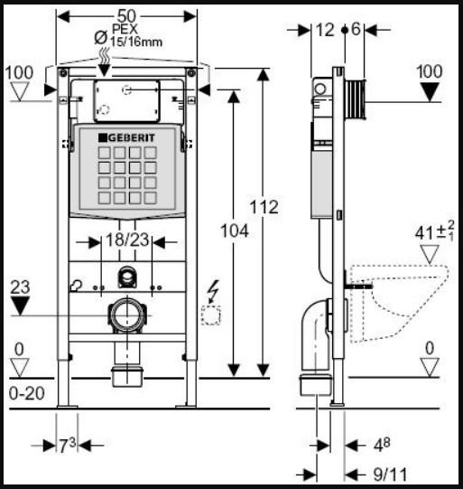 Geberit Acanto RIMfree toiletpakke inkl. s&aelig;de/soft-close, cisterne og krom/hvid betjening