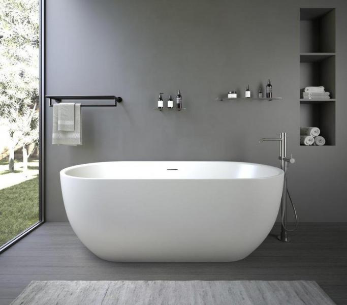 Ideavit Thalia fritst&aring;ende badekar 1700 x 600 mm - Mat hvid