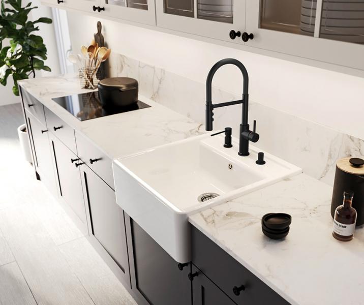 Blanco Panor 60 k&oslash;kkenvask i porcel&aelig;n - Krystalhvid