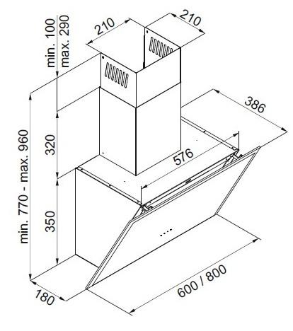 Eico Frame 60 N emh&aelig;tte til v&aelig;gmontering - Sort