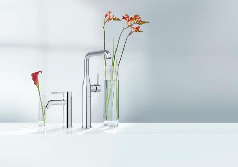 Grohe Essence New h&aring;ndvaskarmatur u/bundventil - B&oslash;rstet warm sunset