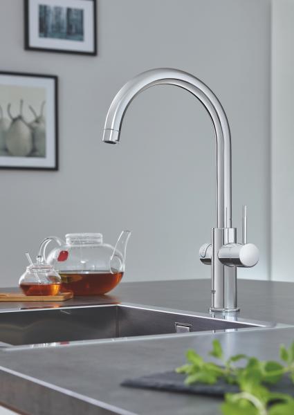 Grohe Red II Duo k&oslash;kkenbatteri m/3L vandvarmer og C-tud - Krom