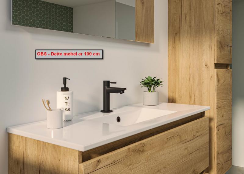 Sanibell Basicline mini m&oslash;bels&aelig;t 60 m/integrerede greb - Whiskey eg