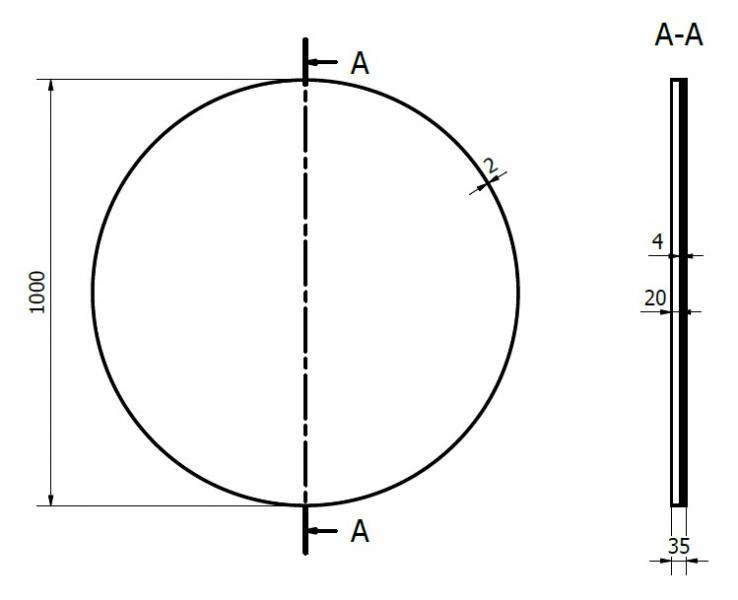 Sanibell Ink SP15 rundt spejl m/ramme &Oslash;100 - B&oslash;rstet mat guld