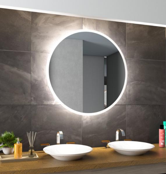 Sandra rundt spejl m/integreret LED lys og backlight - &Oslash;60 cm