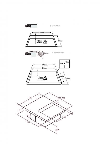 Eico NikolaTesla Fit BL/A/60 integreret emh&aelig;tte i kogesektion - Sort