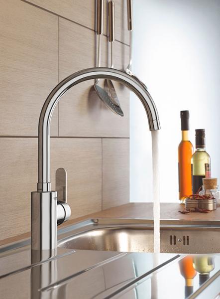 Grohe Get k&oslash;kkenarmatur m/C-tud - Krom