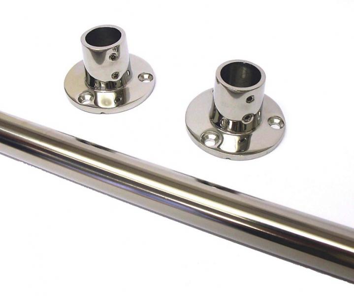 Van Der P Forh&aelig;ngstang 100x100cm m/2 v&aelig;gflanger - Rustfri st&aring;l