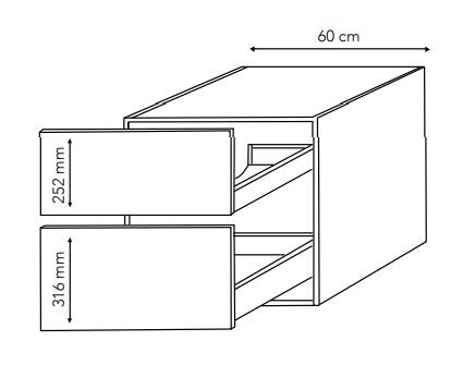 Cass&oslash;e Soft 60 m&oslash;bels&aelig;t m/sort vask - Mat gr&aring;