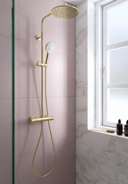 Damixa Silhouet komplet brusesystem - &Oslash;250 - Poleret messing