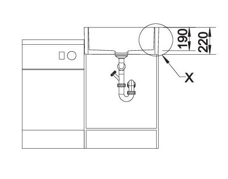 Blanco Panor 60 k&oslash;kkenvask i porcel&aelig;n - Krystalhvid