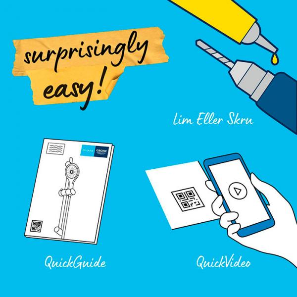 Grohe Vitalio Start 110 bruses&aelig;t 1 spray m/Water Saving