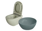 Farvet toilet & h�ndvask